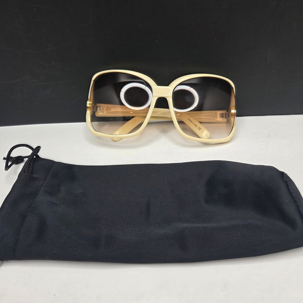 Von Zipper Dharma Sunglasses Oversized Square Cream Gradient Italy Vintage